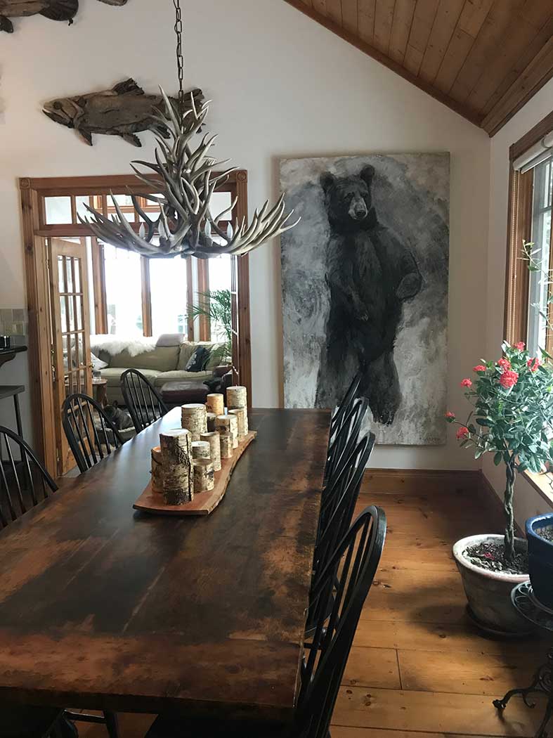 Standing Bear in Dining Room